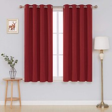 Blackout Curtains Thick Thermal Energy Saving Ready Made Pair Eyelet Curtain UK