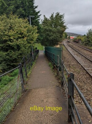 Foto 6x4 Ausstieg Weg vom Bahnsteig 2 Aber Bahnhof Caerphilly Abstieg bis c2021