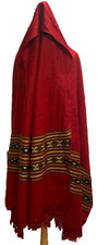 Long Ethnic Woven Shawl Wool Blend.