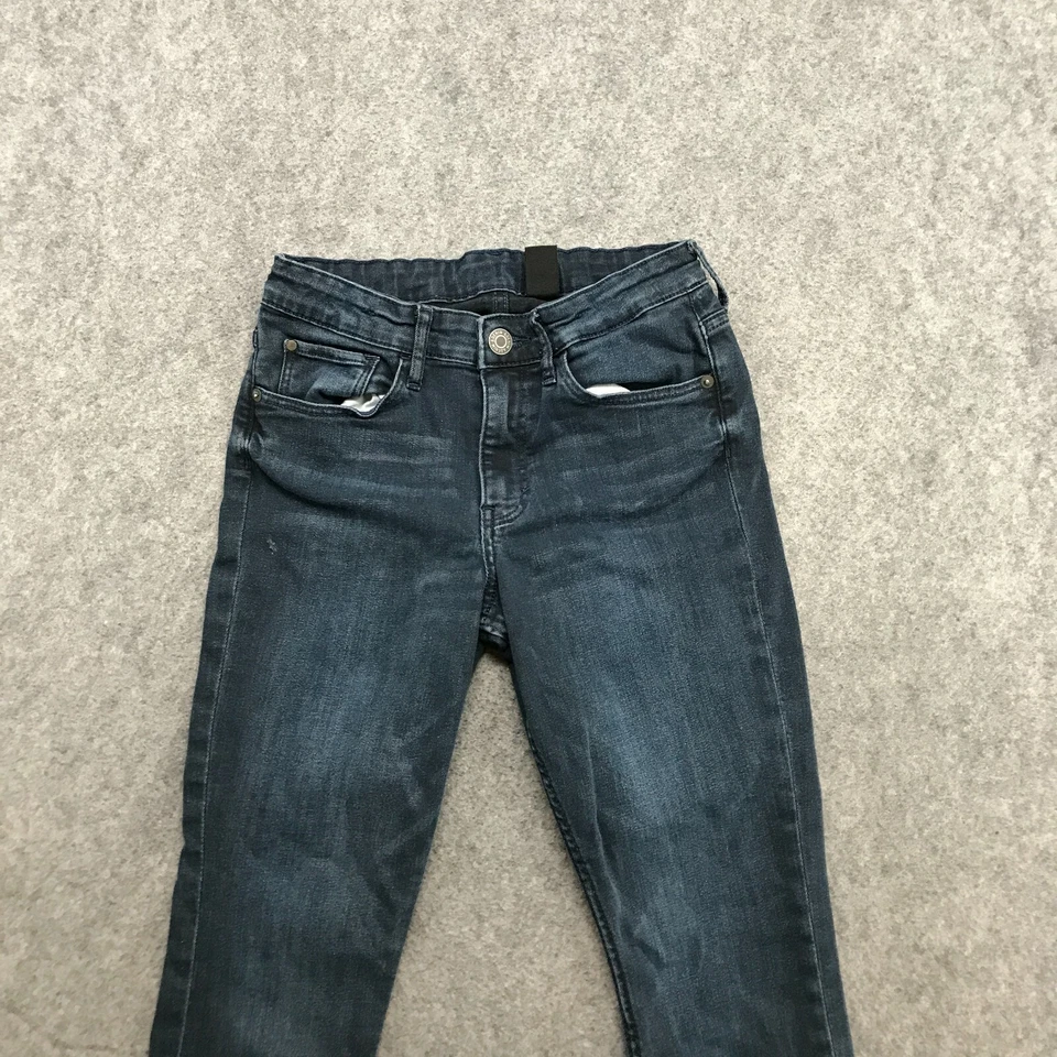 Pantalones de mezclilla &Denim de H&M para niñas talla 16 bolsillo desgastado lavado oscuro ajustados elásticos Foto 4 de 4