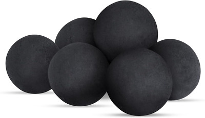 Ceramic Fire Balls for Fire Pit, Set of 5 round Fire Stones Reusable Fireballs S