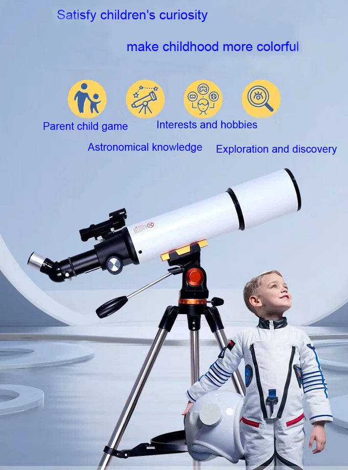 Telescope 500x80mm QZ Astronomical Refractor Telescope for Adults Astronomy - Image 3 of 4