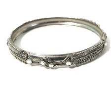Women  s Silver Tone Bangle Bracelet W/ Clear Rhinestone Gems- 2.75  Fashion Cuff