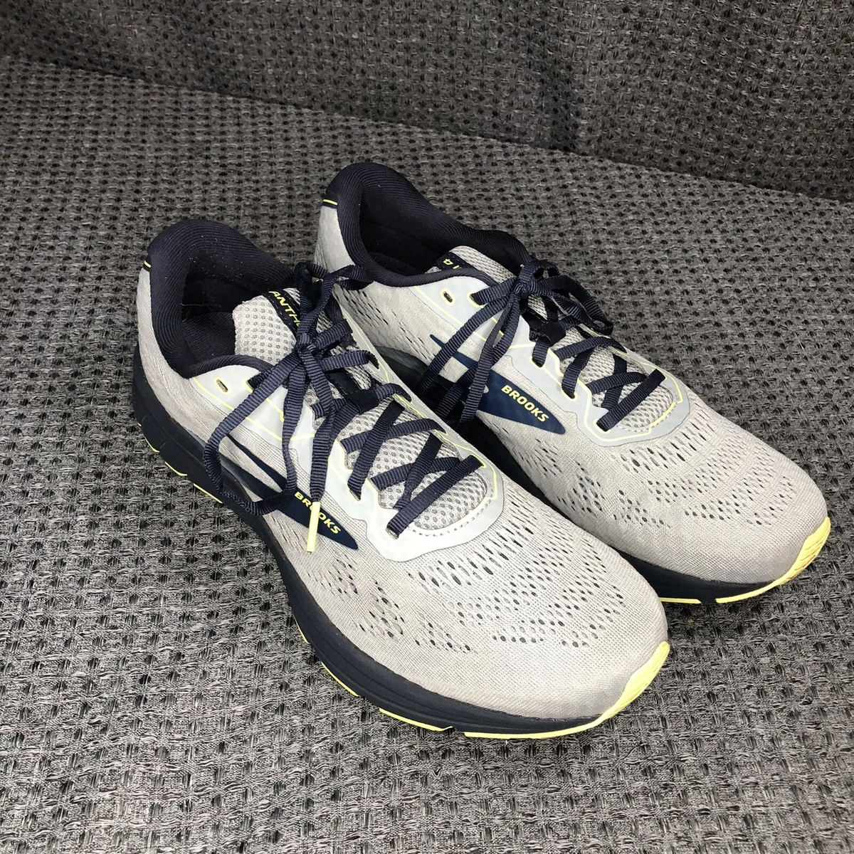 Brooks Mens Anthem 4 1103531D084 Gray Blue Running Shoes Sneakers