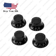 4 Pcs Black LP Guitar Speed Knobs Top Hat Bell Knobs For SG Les Paul US SHIPPING