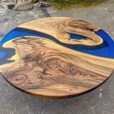 36 '' Rund Epoxid Harz Ess Table Top - Küche Masterpiece - Heim Dekor