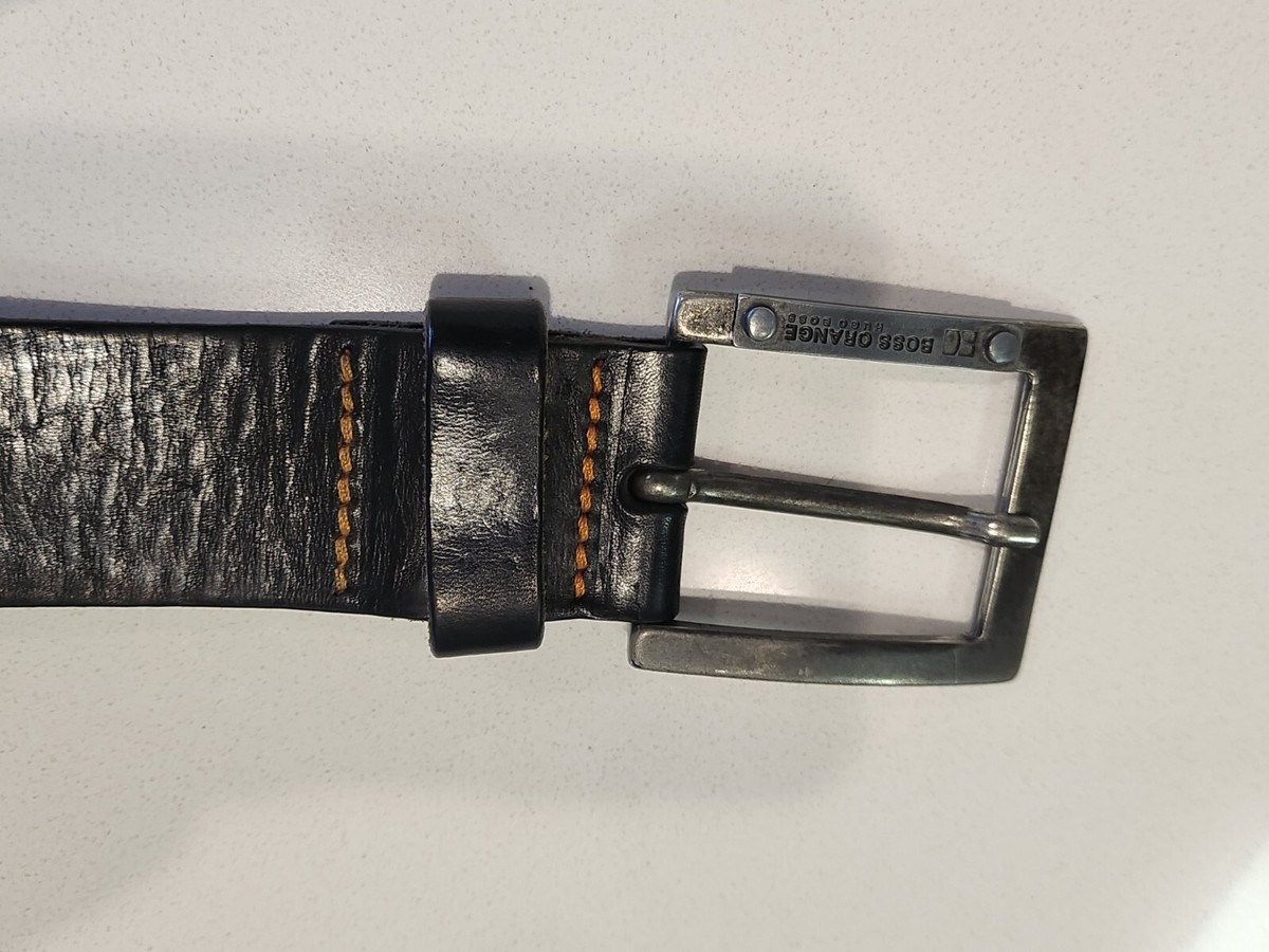 Hugo Boss Orange Label Black Dress Belt 100% Authentic 