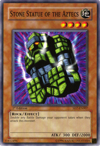YUGIOH! STONE STATUE OF THE AZTECS - SUPER RARE - UNLIMITED - AST-014 - LP  | eBay