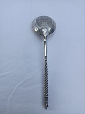 Cuillère à Caviar Argent Vermeil Russe Niellé, Cyrillique 1878 Fedor Ivanov