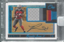 RONALD JONES 2019 PANINI ONE PLATINUM RPA 5 COLOR BUCS PATCH ON CARD AUTO RC /99