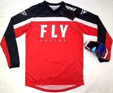Fly Racing BUNDLE = F16 Jersey + Bollfo Goggles, Size Small, Red Motocross