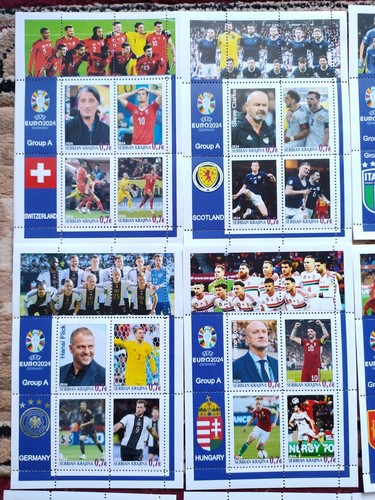 Set Lot UEFA Euro 2024 24 blocks soccer a stamp block - Picture 2 of 7
