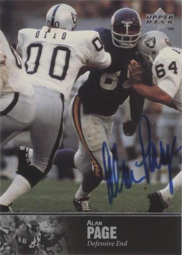 Alan ページ 1997 Upper Deck Legends HOF ALAN PAGE on card auto Minnesota