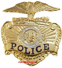 Police Pins Long Beach, CA Hat Crest Pin Collector Vintage Historic Insignia Pin