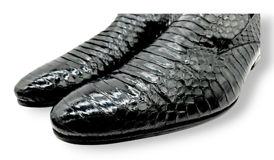 GUCCI Genuine Python Skin Men\'s Black Leather Shoes - EU Size 43.5 GUCCI Genuine Python Skin Men main image 2