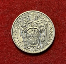 Vatican City 20 Centesimi 1933 34 Nickel Coin KM#13 T5847a