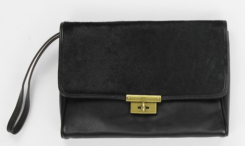 Fossil Womens Clutch Black Wallet Purse 