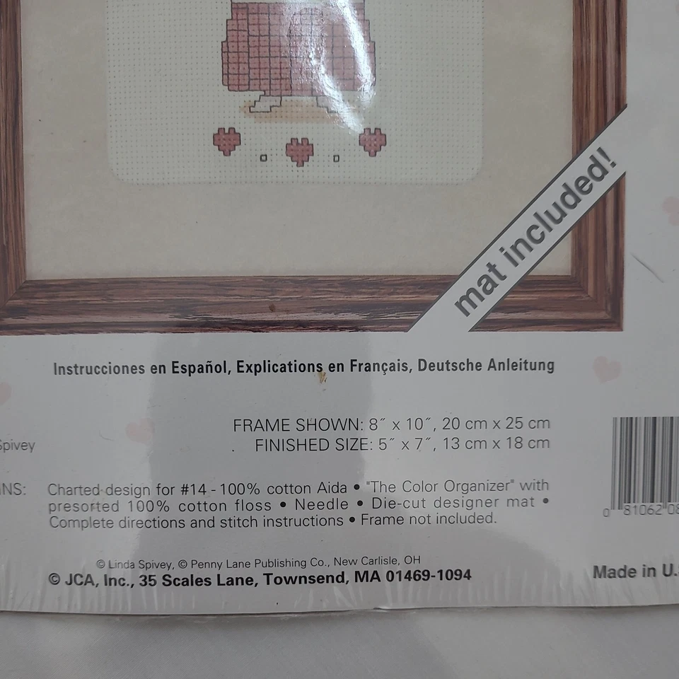 Kit de punto de cruz Love Notes Love Much de Linda Spivey 5 x 7 nuevo sellado 08303 Foto 3 de 4