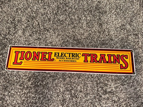 Ande Rooney Porcelain Advertising Sign 17" Lionel Electric Model Railroad Trains - 第 1/3 張圖片