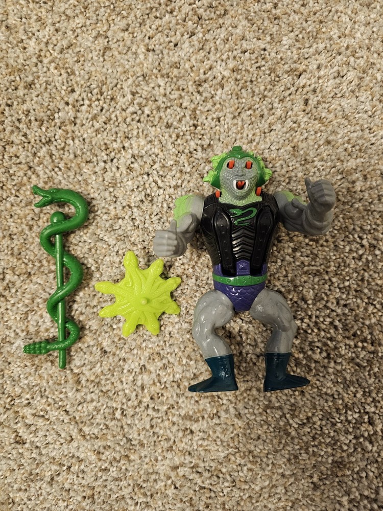 MOTU Masters Of The Universe Vintage Snake Eyes Figure With Shield And Staff