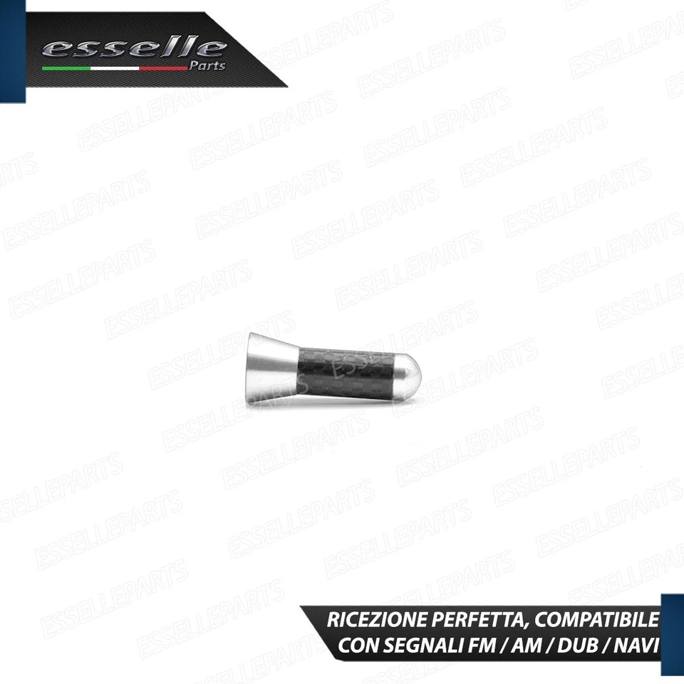 ANTENNA CORTA 3,5 CM ARGENTO FINITURA CARBONIO PER MAZDA MX-5 IV - Immagine 4 di 4