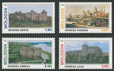 Moldova 1995 Architecture, Fortress, Forts, Castles 4 MNH stamps