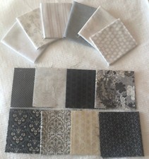 6 FQ Bundle  8 pcs. of 9" Squares / Neutral Blenders 100 Cotton Quilt Fabric