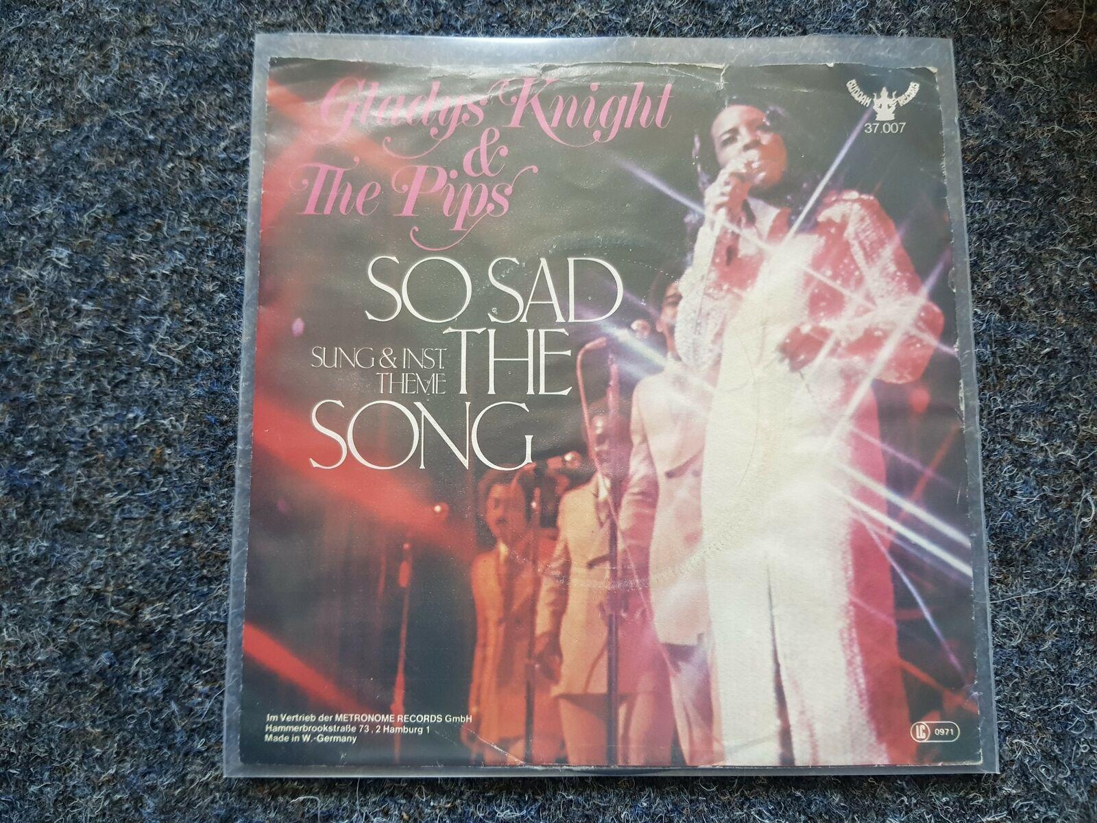 7"" Single Vinyl Gladys Knight & the Pips - So sad the song GERMANY