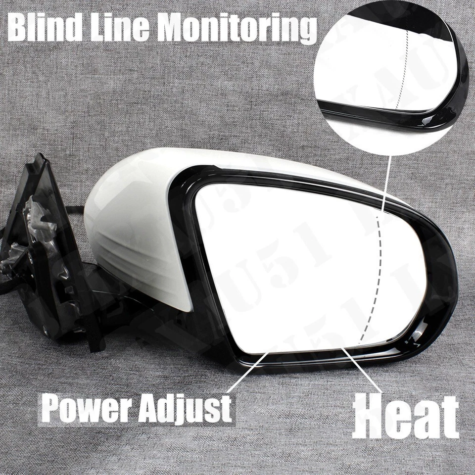 Espejo retrovisor lado derecho derecho pintado blanco 10 pines lado derecho mercedes-benz w222 2014-2020 Foto 3 de 4