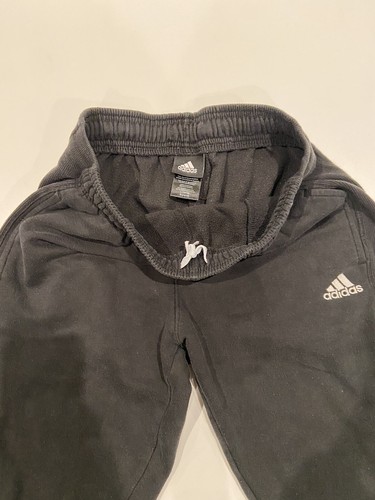 Adidas Athletic Sweat Pants Skinny Fit Black Size Large 14-16 28x26 Youth EUC - Picture 4 of 8