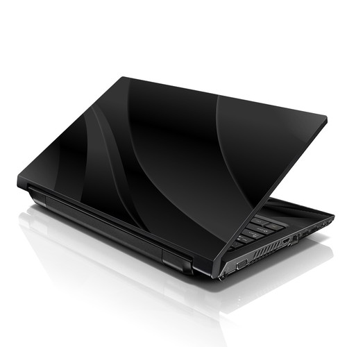 Laptop Skin Sticker Notebook Decal Cover Black Gray for Dell Apple HP 17" - 19" - Picture 2 of 4