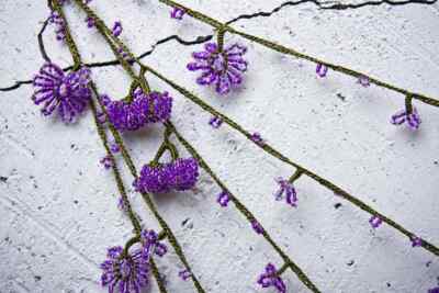 Oya Crochet Necklace Needle Lace 185.04'' BRAND NEW FAST Shipment saime-018