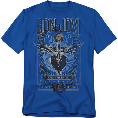 Bon Jovi Keep The Faith T-Shirt S-4XL, Royal | eBay UK