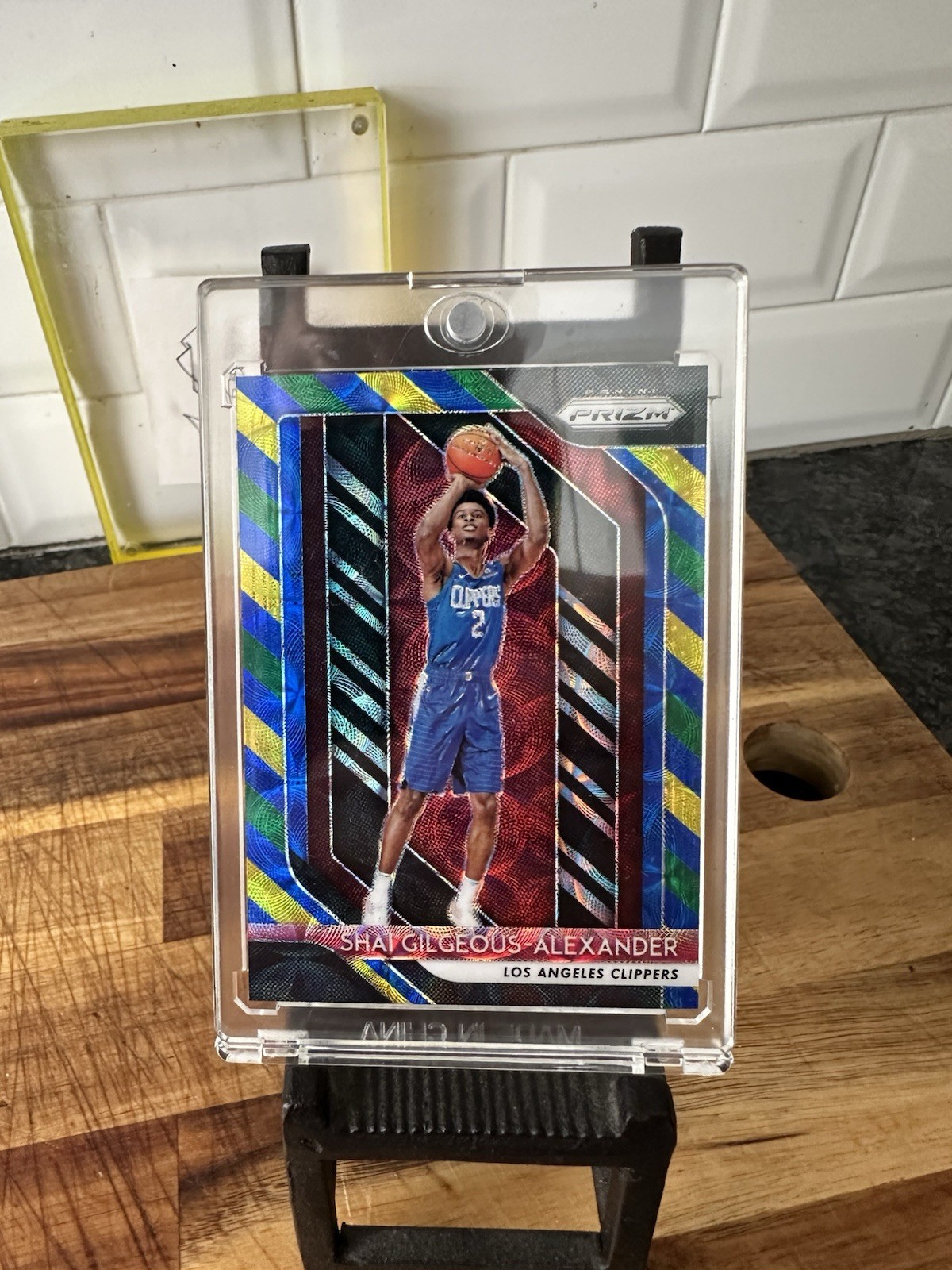 2018-19 Panini Prizm Shai Gilgeous-Alexander #184 Choice Blue Yellow Green RC GM