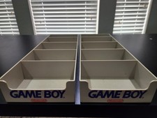 2 ULTRA RARE VINTAGE NINTENDO GAME BOY HARD PLASTIC DISPLAY TRAY.