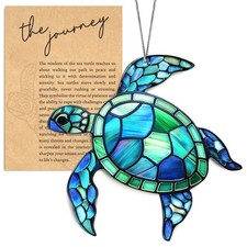 Sea Turtle Acrylic Suncatcher Ornament with Story Card,