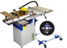 Charnwod W619P 8” Table Saw with Wheel Kit and Low Noise Blade