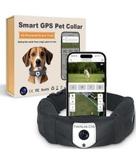 GPS Wireless Dog Fence System with 2K Camera, Live Video, 5 Day Battery, SEALED