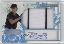 2024 Leaf Trinity Patch Platinum /49 Noah Schultz #PA-NS1 Patch Auto 13u1