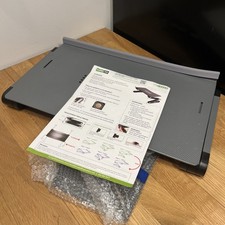 Uncaged Ergonomics WorkEZ Best Adjustable Laptop Desk Stand XL 18" x 11" - Grey