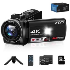 4K Video Camera Z36-1080P 30FPS Camcorder with IR Night Vision for YouTube, 3...