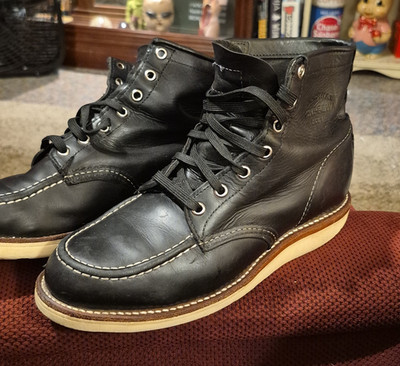 Chippewa 1901M19 Black Leather Work Boots Handcrafted Vibram Sole 10.5E heritage