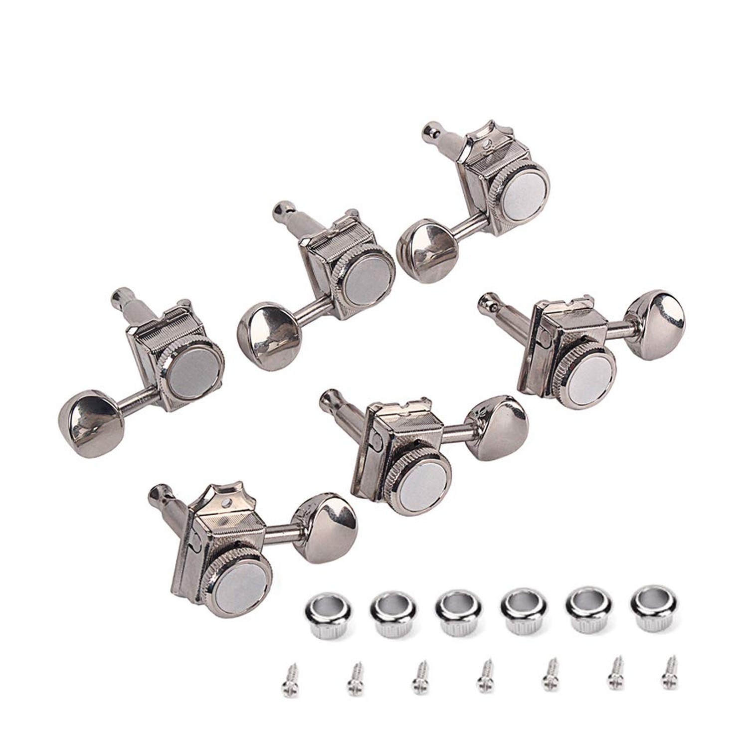 Alnicov 6R Electric Guitar Machine Heads Tuners，Vintage Nickel Lock Strin