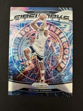 ANTHONY EDWARDS 2024-25 PANINI PRIZM FIREWORKS SILVER TIMBERWOLVES