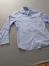 Chaps Men's Slim Fit Dress Shirt Light Blue Wrinkle Free Size 16 32/33 Large LS
