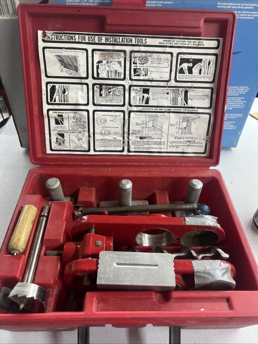 Kit d'installation de serrure de porte KWIKSET vintage Gabarit