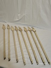 Vintage Curtain Rods And Tie Backs, Large Lot