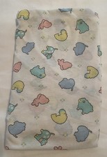 Vintage Carters Classic Collection Baby Animals Print Fitted Crib Sheet 80  s
