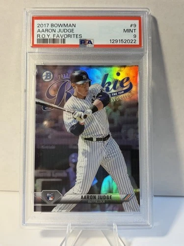 2017 Bowman Chrome Aaron Judge PSA 9 RC Roy Favorites #9