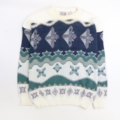 Vintage Tip Top Tailors Crewneck Sweater Size XL Western Fair Isle